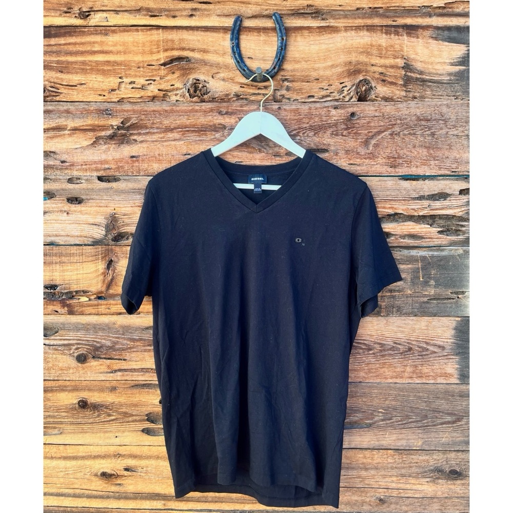 DIESEL | Men’s V-Neck Black T-Shirt L